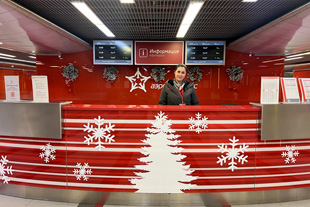2200 новогодних поздравлений отправили пассажиры в терминалах «Аэроэкспресс»
